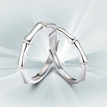 DR竹节戒指情侣对戒纯银999一对男女款轻奢高级感生日礼物送女友