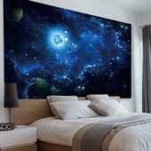 星空银河超大挂布卧室宿舍宇宙墙面背景布房间布置床头装 饰挂毯