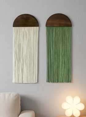 欧ins编织流苏挂毯背景墙装饰品
