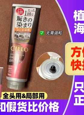 日本HOYU宣若cielo美源海泥植物护色护发染发膏护发素发膜盖白发