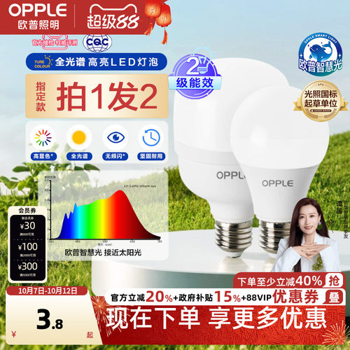 欧普高显色球泡瓦数螺口齐全新款