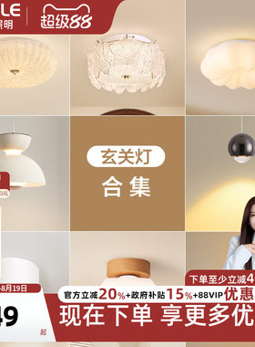 欧普中古法式水晶砂玻璃吸顶灯