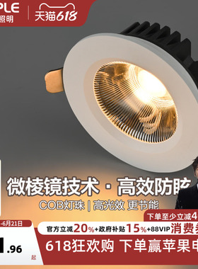 欧普led筒灯天花灯牛眼灯嵌入式服装店走廊玄关过道洞射灯COB佳II