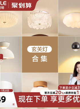 欧普中古法式水晶砂玻璃吸顶灯
