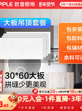 欧普OPPLE集成吊顶大板铝扣板厨房卫生间阳台吊顶扣板自装材料KB