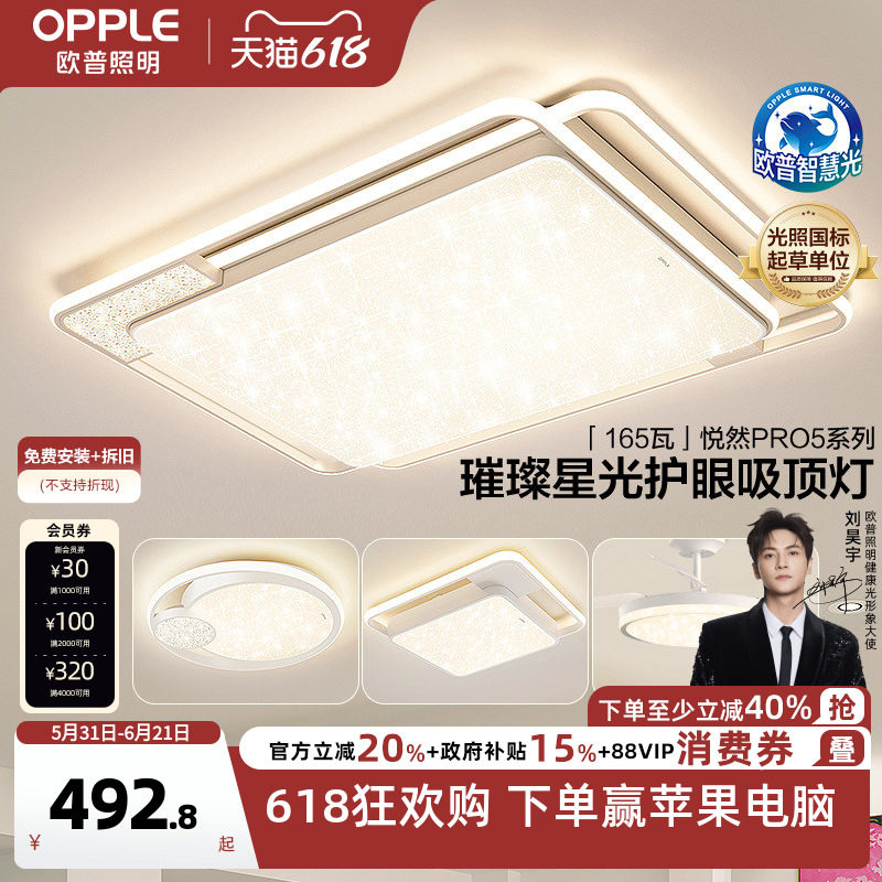 奶油风定制光谱欧普现代简约