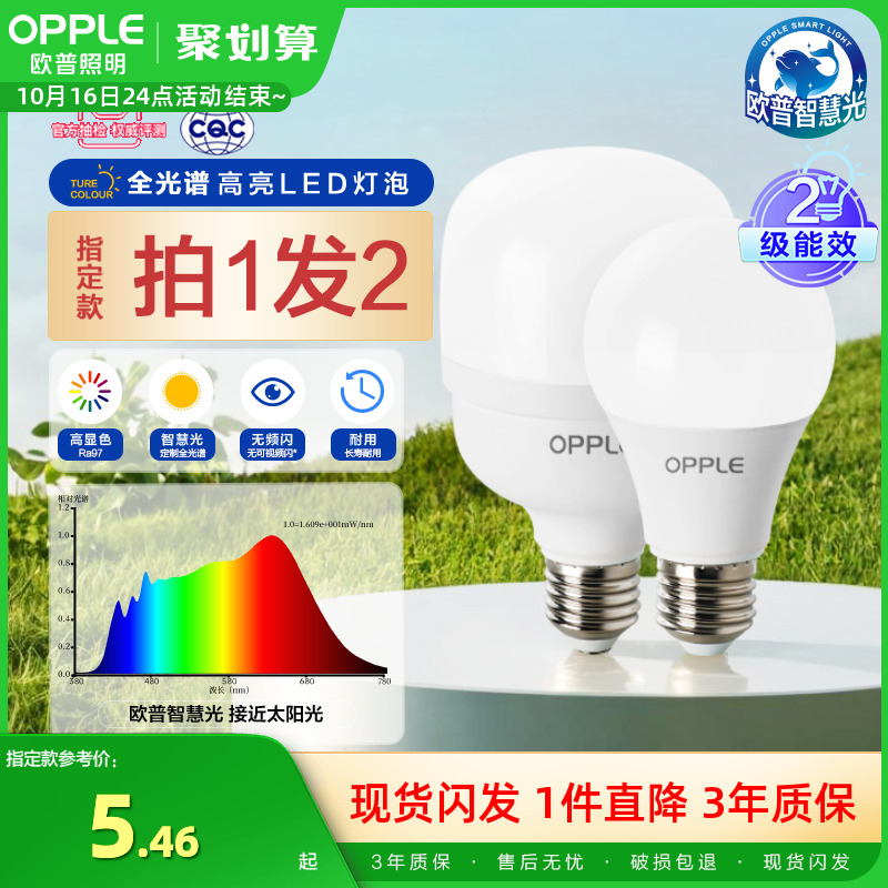 欧普高显色球泡瓦数螺口齐全新款