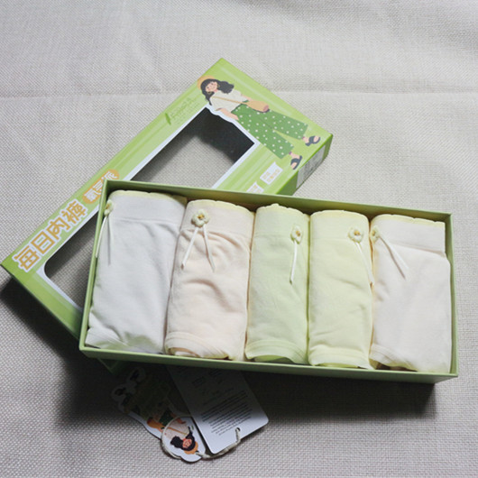 专柜5条装片羽时光207蚕丝蛋白裸氨无痕女士内裤透气亲肤裤头208