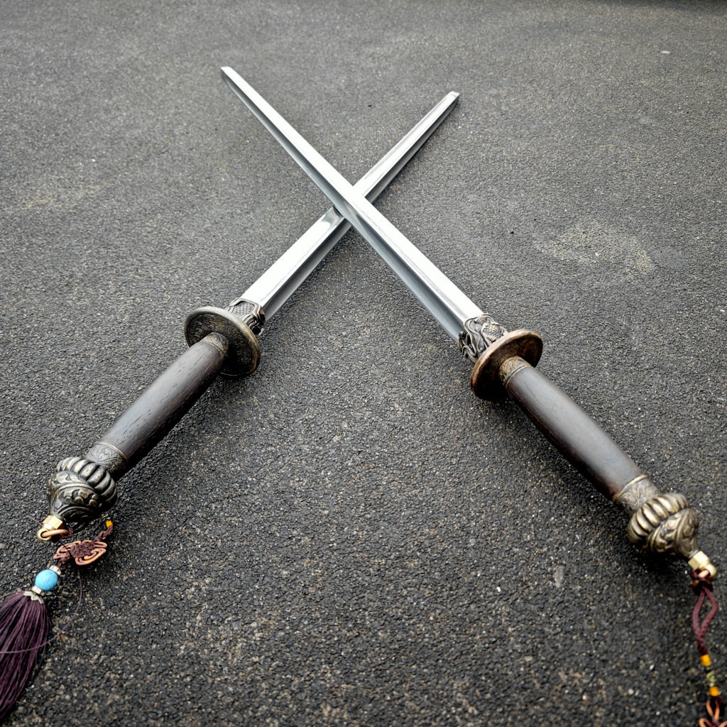 实战演练武术装备战龙锏鞭一体实心影视道具摆件镇宅冷兵器未开刃