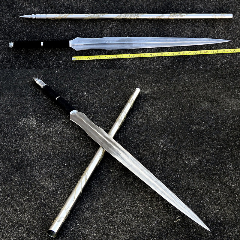 龙泉市金龙剑霸王枪红缨枪影视道具摆设十八般兵器镇魔长枪未开刃
