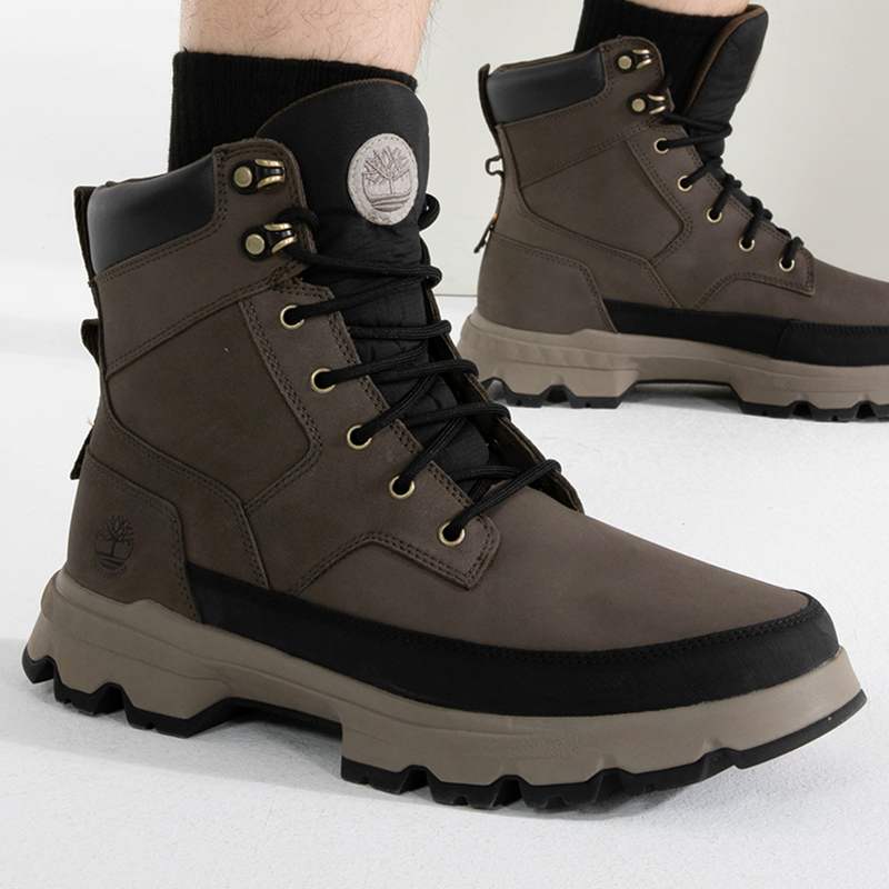 添柏岚男鞋休闲鞋23秋冬新款户外徒步鞋抓地防水高帮马丁靴A44RX