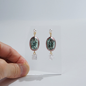 tickle原创复古金闪亮耳钉vintage小众设计漂亮轻奢高级气质耳夹