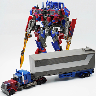 电影变形汽车卡车机器人擎天之柱带车厢模型男孩儿童金刚玩具手办