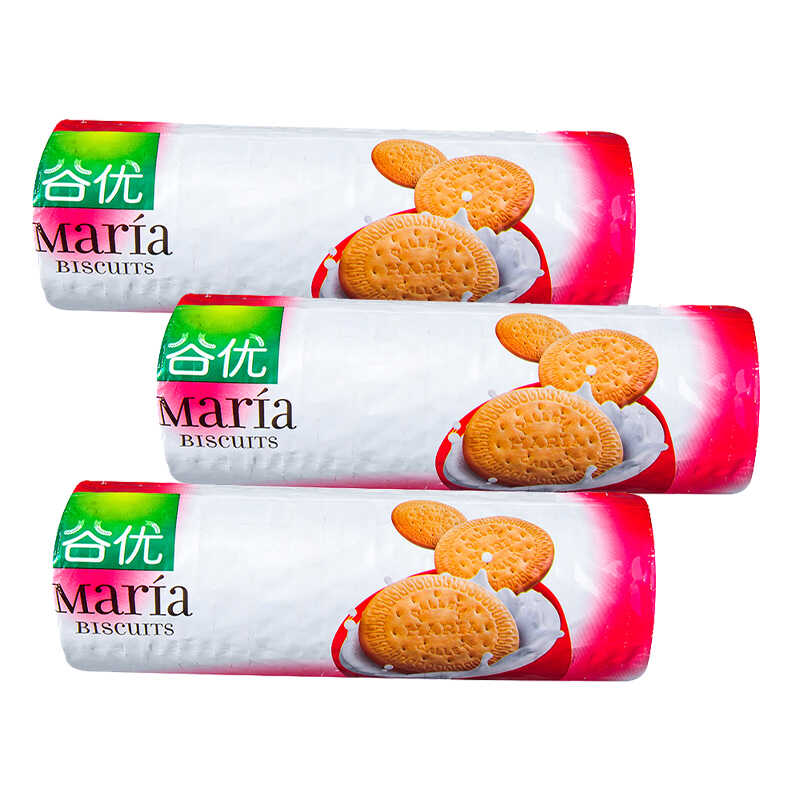 西班牙谷优玛丽亚饼干200g*3 酥脆可口烘焙原料 新老包装随机发
