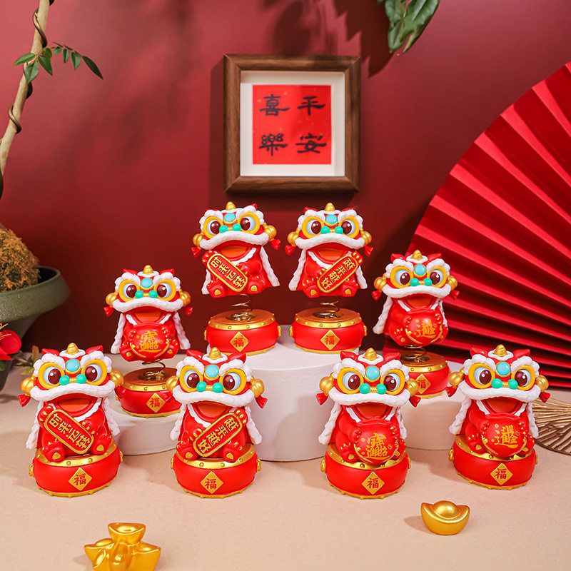 工艺品新年礼物弹簧国潮如意装饰