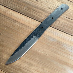 DIY刀坯配件大马士革花纹钢刀条成品夹钢刀胚4毫米厚高硬度结实