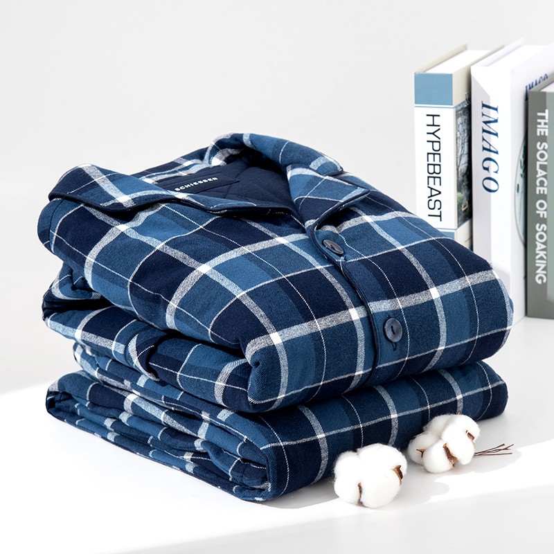 男士法兰绒家居服舒雅