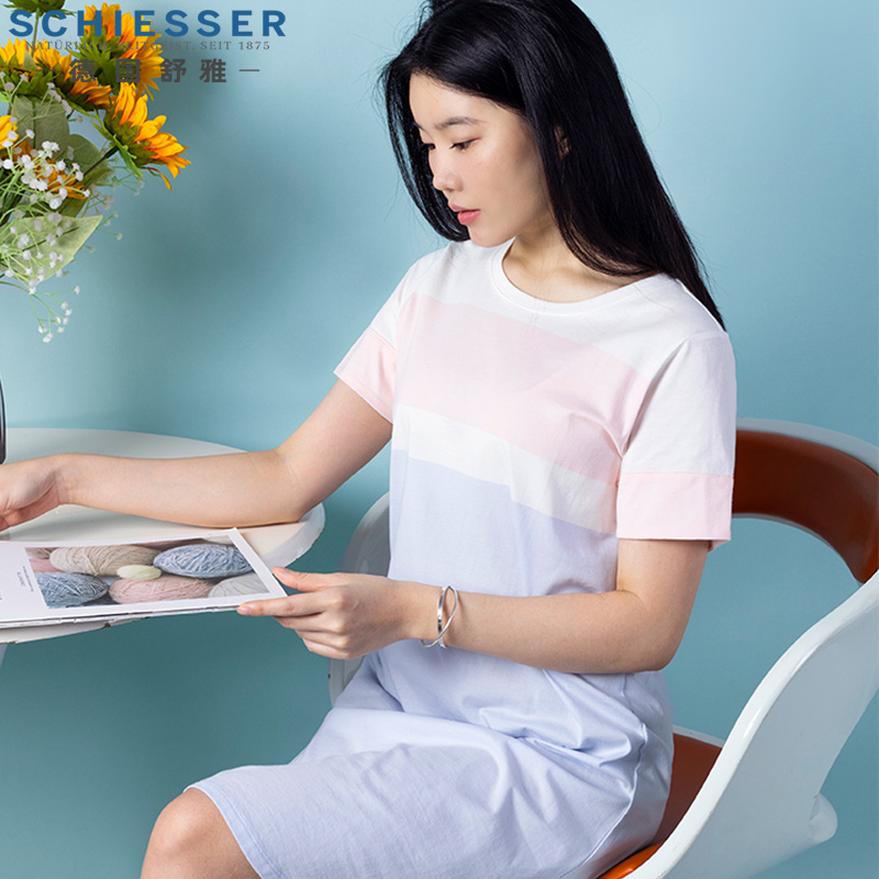 舒雅纯棉家居睡裙女士连衣裙