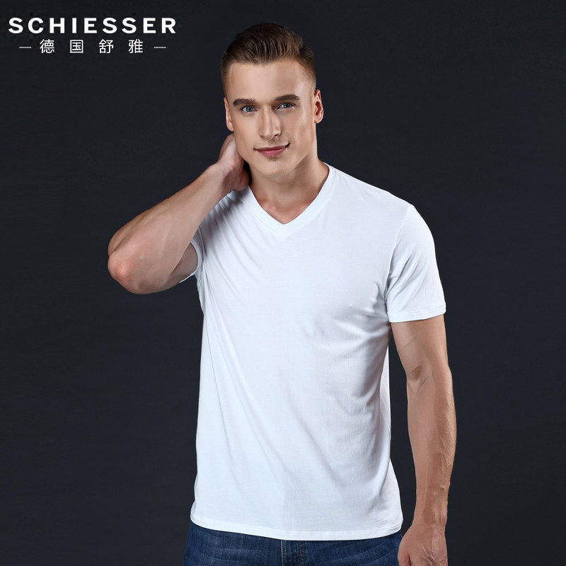 슈야 속옷 남성 2팩 독일산 슈메이 코튼 순면 탑 라운드넥 V넥 반팔 티셔츠 보텀킹 남성용 언더셔츠