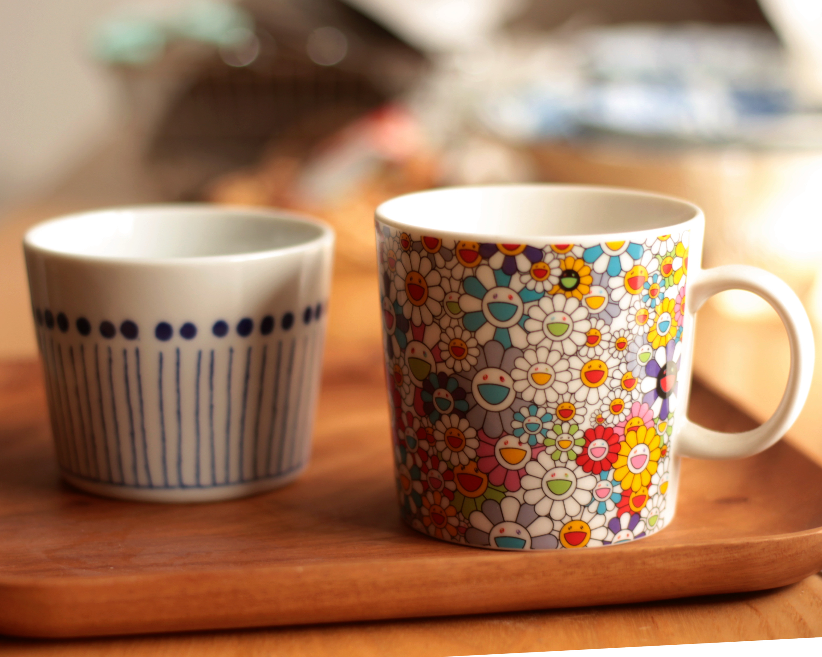 现货日本制 村上隆 六本木 Hills 太阳花Kiki Kaikai马克杯咖啡杯