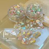 The 8th美甲饰品彩色钻米珠贝壳珍珠水晶碎石不规则美甲素材B1