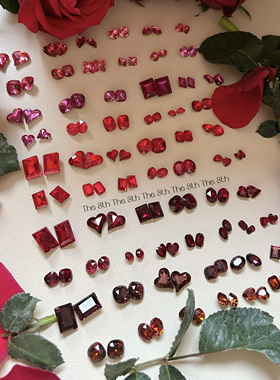 The 8th美甲钻K9红色系新年圣诞玫红热辣酒红焦糖歪心冰糖尖底