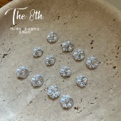 The 8th繁星切锆石成品钻球无底托珍珠钻球超闪8mm6mm堆钻F2