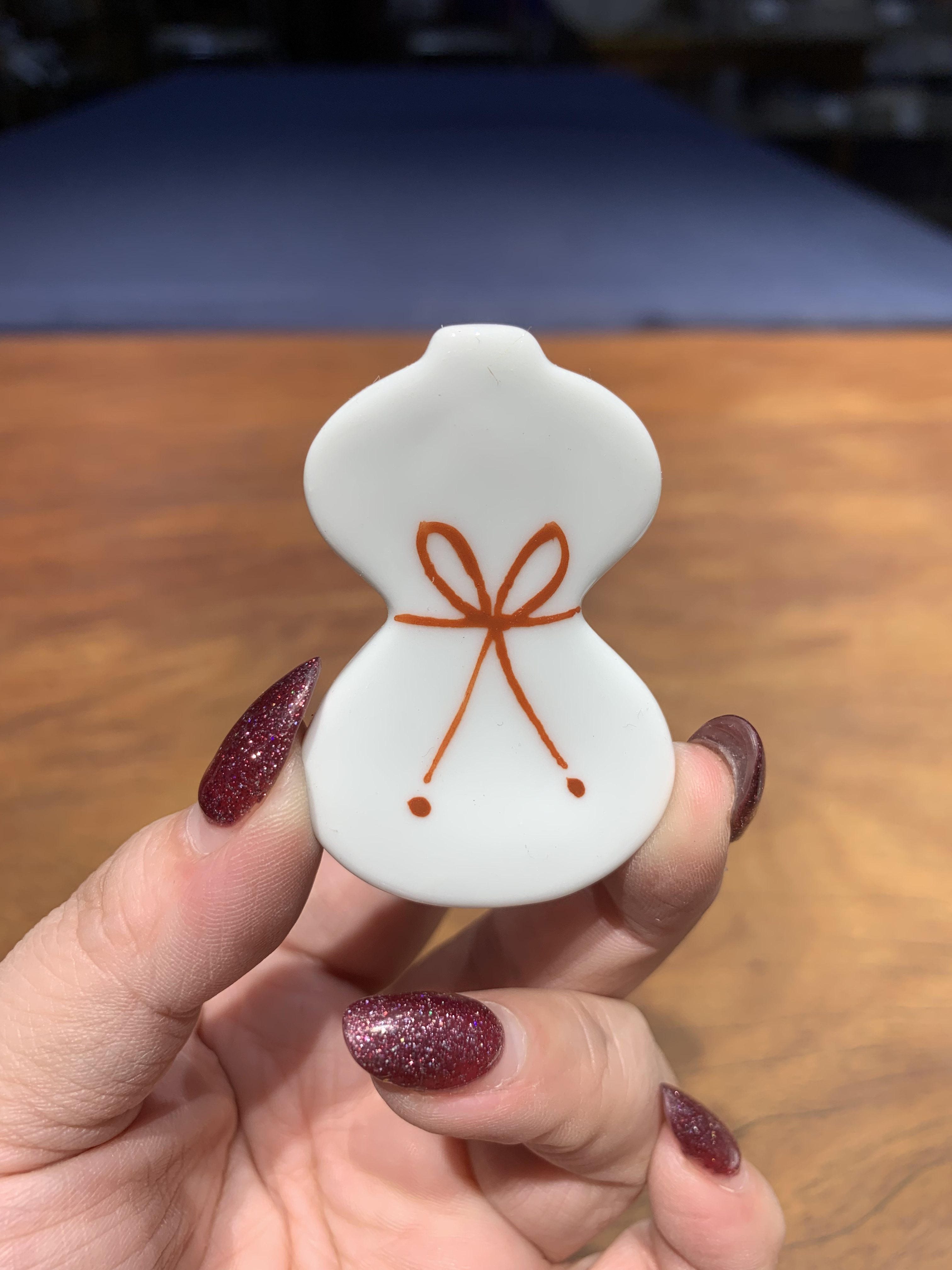 B日本有田伊万里烧/德七窑/手绘陶瓷葫芦筷置/5.2×3×1cm,餐饮具,盘,淘宝优惠券,粉丝福利购,淘宝优惠卷