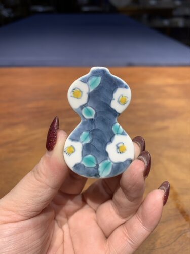 日本伊万里烧手绘陶瓷葫芦筷架