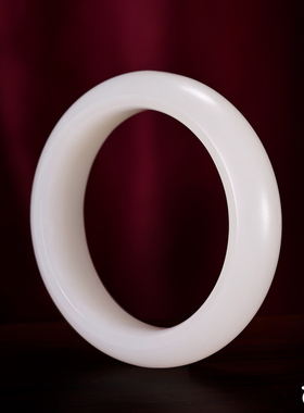 【御府】新疆和田玉白玉籽玉手镯 内径58mm 84.9克