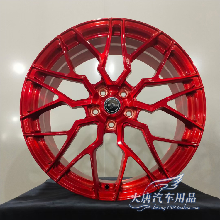 19 20 21寸适用奥迪奔驰宝马玛莎拉蒂莱万特卡宴宾利锻造红色轮毂
