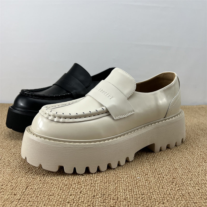 撤柜处理2025新款厚底真皮乐福鞋女增高小皮鞋英伦风带百搭单鞋女,女鞋,乐福鞋（豆豆鞋）,淘宝优惠券,粉丝福利购,淘宝优惠卷