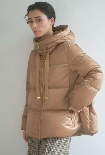 日本原单 高端anayi宽松A版抽绳连帽羽绒服日系外套上衣