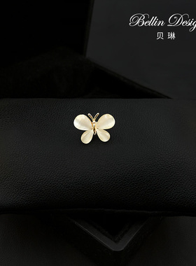 迷你可爱的小蝴蝶胸针衬衣防走光扣衣服领口免缝神器领针配饰3753