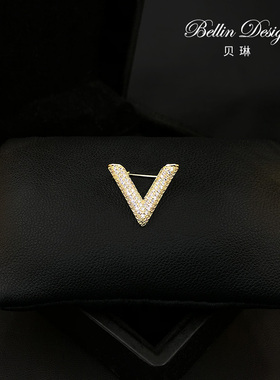 日韩胸针防走光小别针多用v领扣针固定衣服情侣高档胸花领针3328