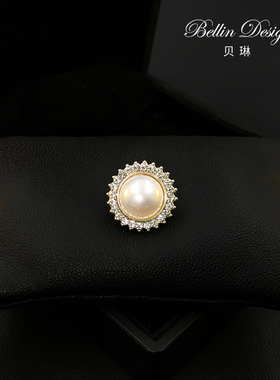 小巧精致的磁吸胸针女高档薄款羽绒服配饰不伤衣服防走光扣5382