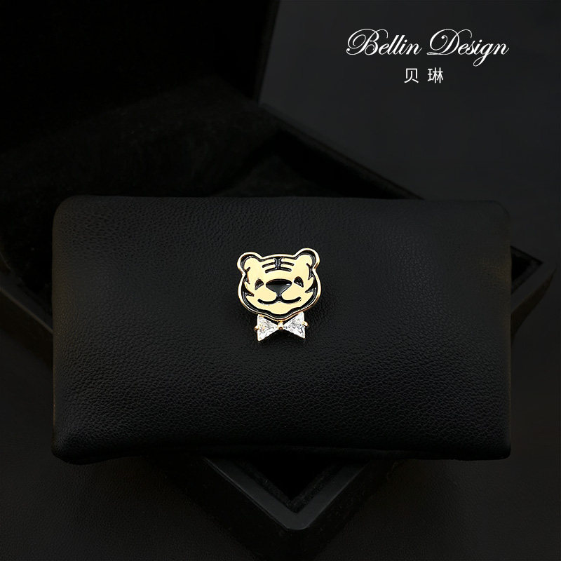 可爱日系生肖老虎胸针高档女衣服配饰防走光扣针固定衣服装饰3918