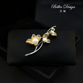 出水芙蓉高档荷花胸针中国风气质优雅胸花别针固定衣服配饰品3689