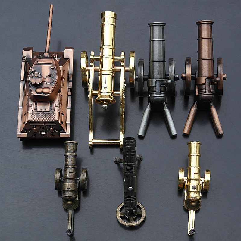 迷你意大利炮迫击炮坦克金龙合金玩具大炮武器模型收藏品摆件