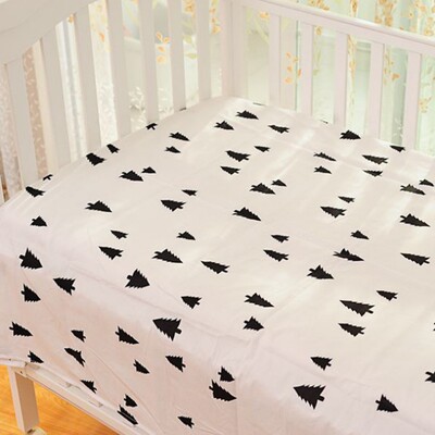 muslintree正品 全棉婴儿床单纯棉卡通印花宝宝床单 40S精梳棉