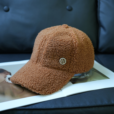 帽子女款秋冬季2025新款羊羔毛棒球帽男加厚加绒保暖显脸小鸭舌帽
