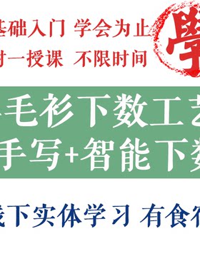 线下实体 羊毛衫下数工艺学习手写+智能下数软件学习学会为止