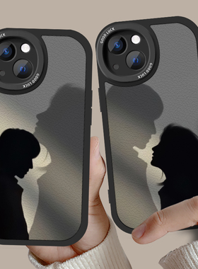 情侣手机壳新款任意机型适用苹果15秀恩爱iPhone16promax华为vivo硅胶13oppo高级感11小众一对12黑色系14plus