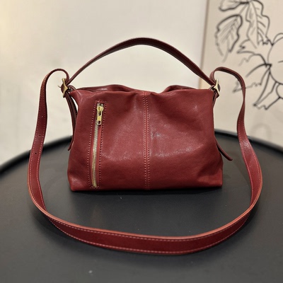 精致耐看，黄铜五金高油脂植鞣皮