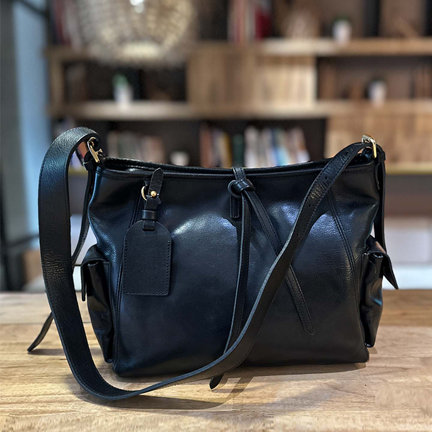 植鞣牛皮大容量秋冬包包女款托特包单肩斜挎包hobo包百搭真皮女包