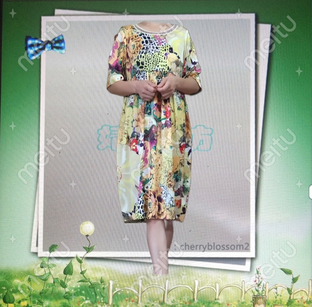 邓皓 春夏秋季  女士  豹纹花色  圆领连衣裙  薄款 DCX5235  L码