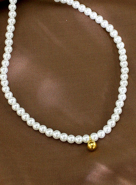 日韩风轻奢珍珠锁骨链女项链