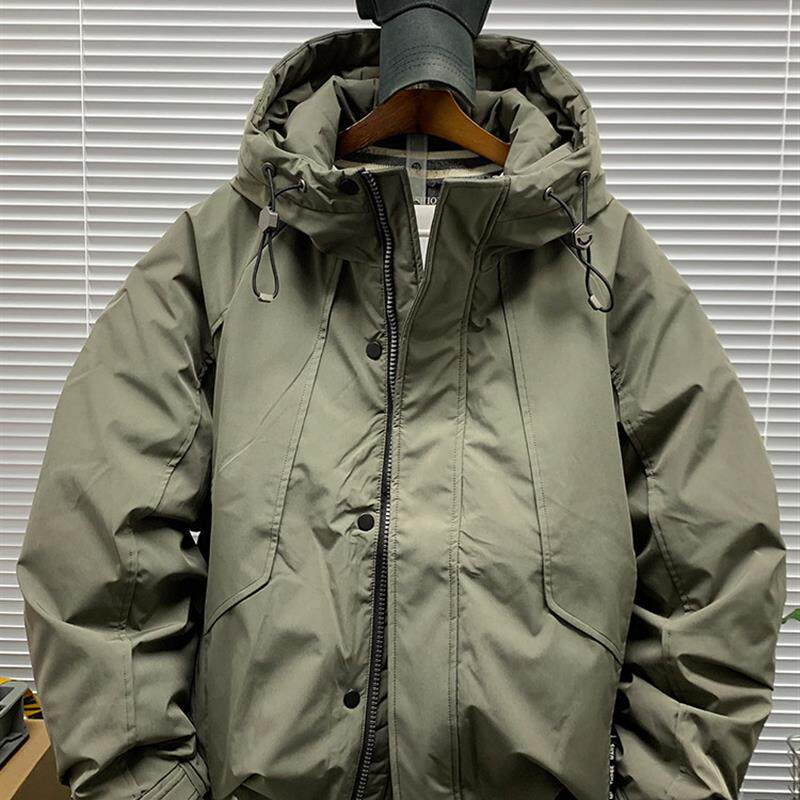 羽绒服外套男冬季新款工装时尚潮牌连帽休闲宽松高街防风保暖夹克