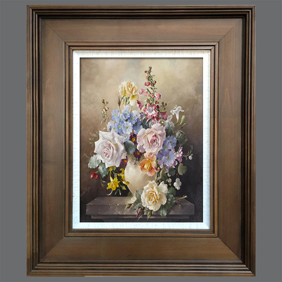 中式油画框实木框简约装裱框定制相框镜子外框长方形框宽度9.5cm