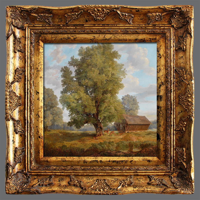 装裱油画框实木欧式金色